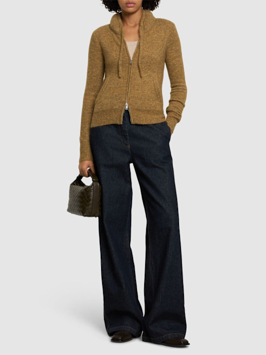 Marant Etoile: Milly zipped alpaca blend knit cardigan - women_1 | Luisa Via Roma