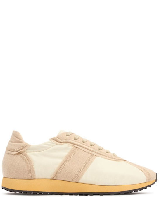 The Row: Mica wool blend low top sneakers - Beige - women_0 | Luisa Via Roma