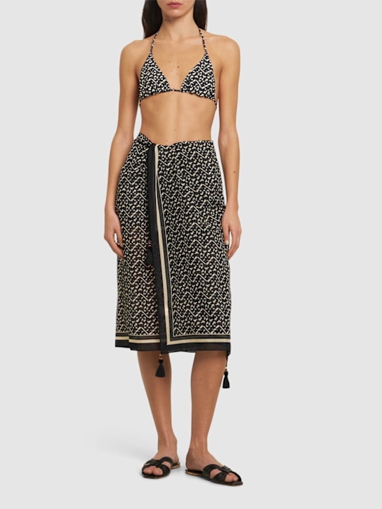 Tory Burch: Printed cotton & silk pareo - women_1 | Luisa Via Roma