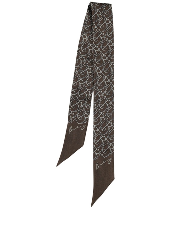 Burberry: Super skinny printed silk bandeau scarf - women_0 | Luisa Via Roma