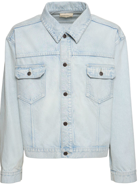 The Row: Veste en denim de coton Orson - Bleu Clair - men_0 | Luisa Via Roma