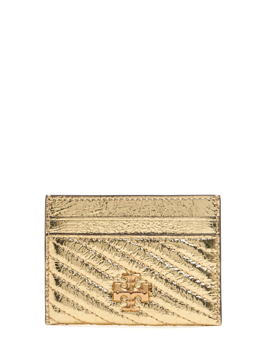 Tory Burch: Kira metallic moto quilt card case - women_0 | Luisa Via Roma