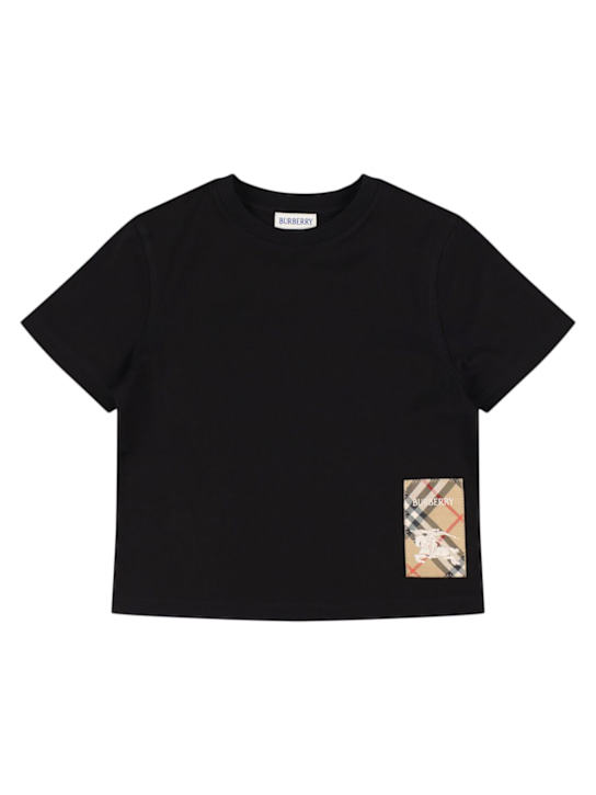Burberry: T-Shirt aus Baumwolljersey - kids-boys_0 | Luisa Via Roma