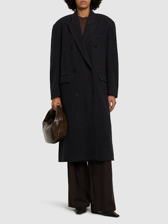 Marant Etoile: Lexana double breast wool blend coat - women_1 | Luisa Via Roma