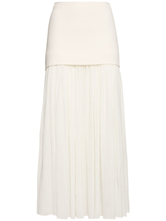 Proenza Schouler: Paige pleated crepe chiffon midi skirt - women_0 | Luisa Via Roma