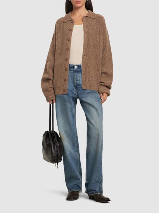 Aya Muse: Wool & cashmere cardigan - Brown - women_1 | Luisa Via Roma