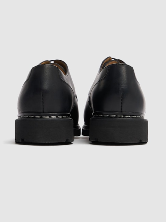 Paraboot: Chambord leather derby lace-up shoes - Noir - men_3 | Luisa Via Roma