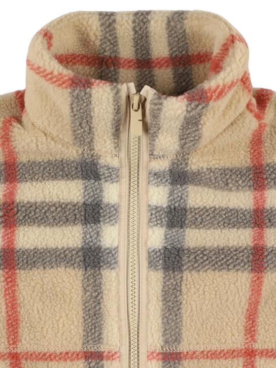 Burberry: Giacca in teddy check - kids-boys_1 | Luisa Via Roma