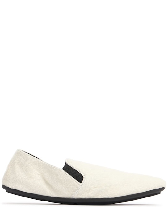 The Row: Mocassini slip-on Vincit in cavallino 10mm - Bianco - women_0 | Luisa Via Roma