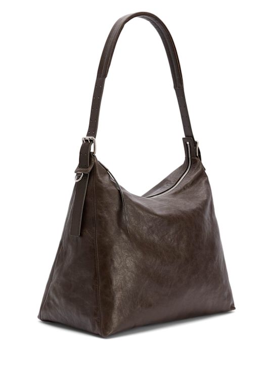Lemaire: Belted leather hobo bag - women_1 | Luisa Via Roma
