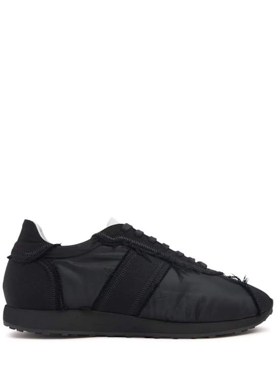 The Row: Mica cotton blend low top sneakers - Black/Light Gre - women_0 | Luisa Via Roma