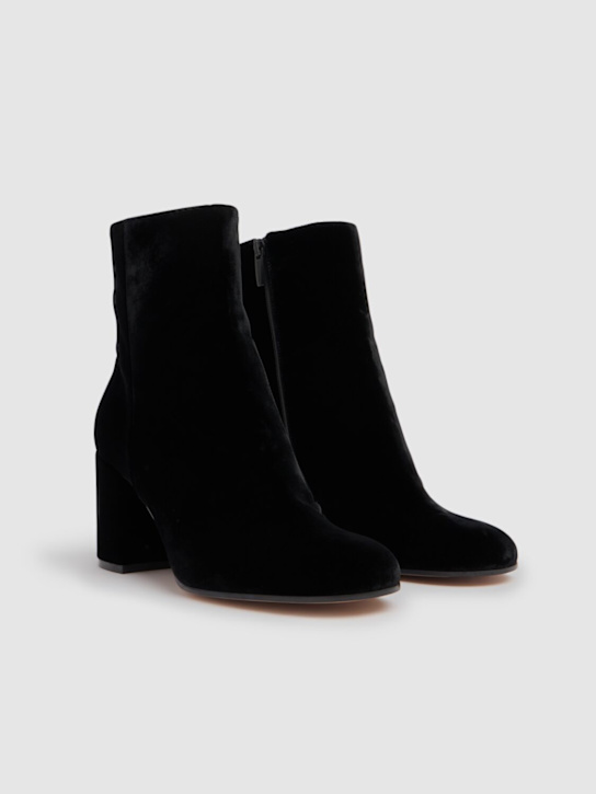 Gianvito Rossi: 70mm Joelle velvet ankle boots - Black - women_2 | Luisa Via Roma