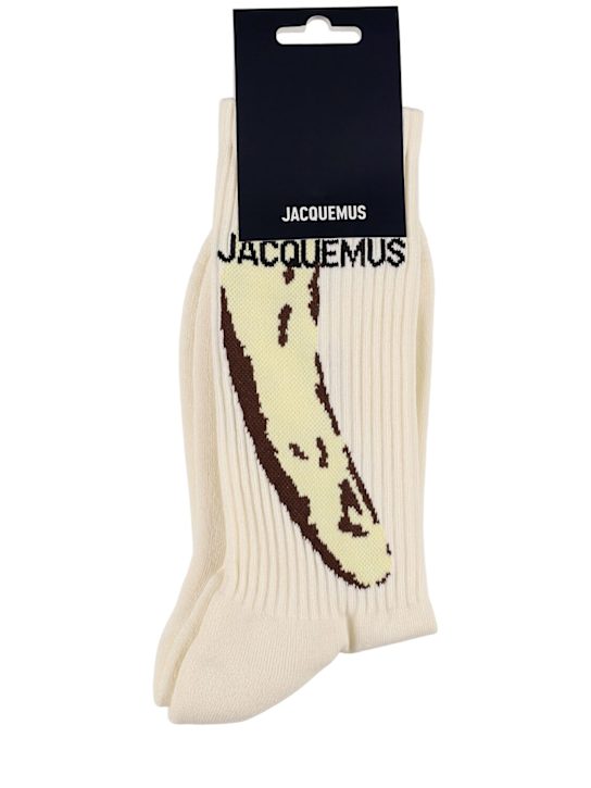 Jacquemus: Les chaussettes Jacquemus socks - Banana Print Ye - men_0 | Luisa Via Roma