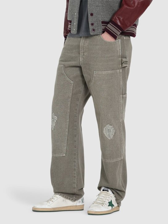 Golden Goose: Ball Star Napa leather & nylon sneakers - White/Green - men_1 | Luisa Via Roma