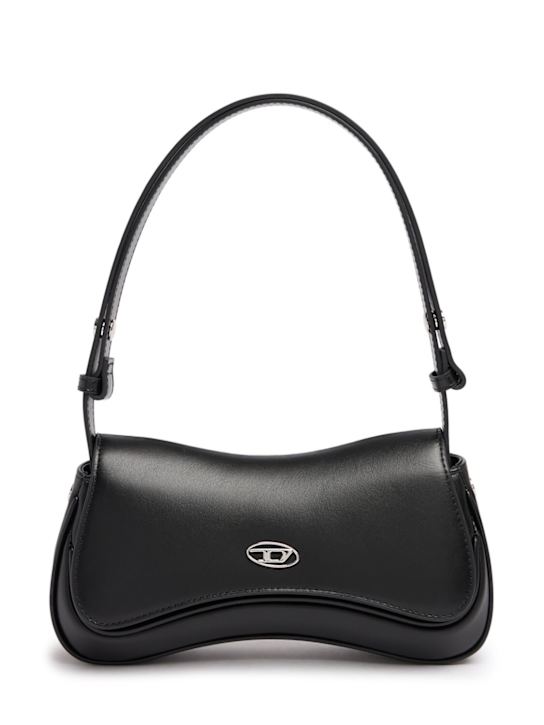 Diesel: Play leather shoulder bag - Black - women_0 | Luisa Via Roma