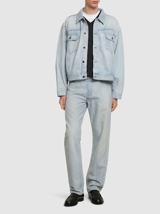 The Row: Burt cotton denim jeans - Light Blue - men_3 | Luisa Via Roma