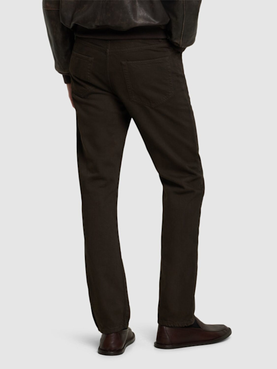 The Row: Carlisle cotton jeans - Brown - men_2 | Luisa Via Roma