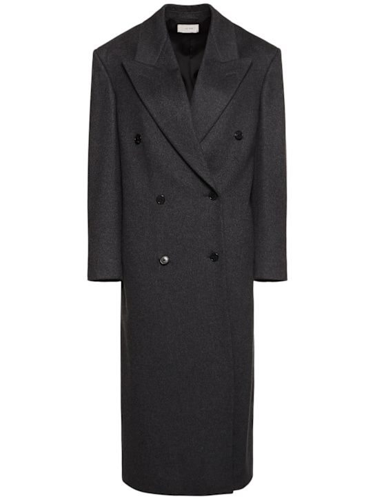 The Row: Harisi long cashmere coat - Grey - women_0 | Luisa Via Roma
