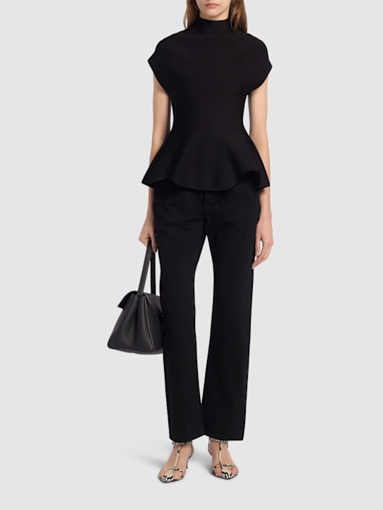 Khaite: Callum denim straight jeans - Schwarz - women_1 | Luisa Via Roma