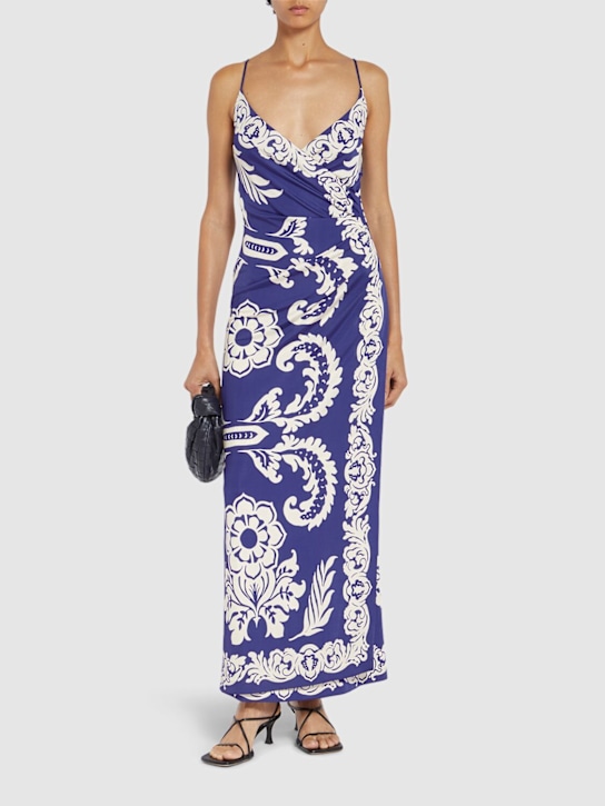 Etro: Printed jersey midi dress - women_1 | Luisa Via Roma
