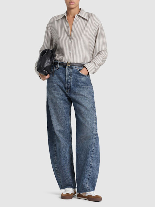 Agolde: Luna pieced cotton denim jeans - women_1 | Luisa Via Roma