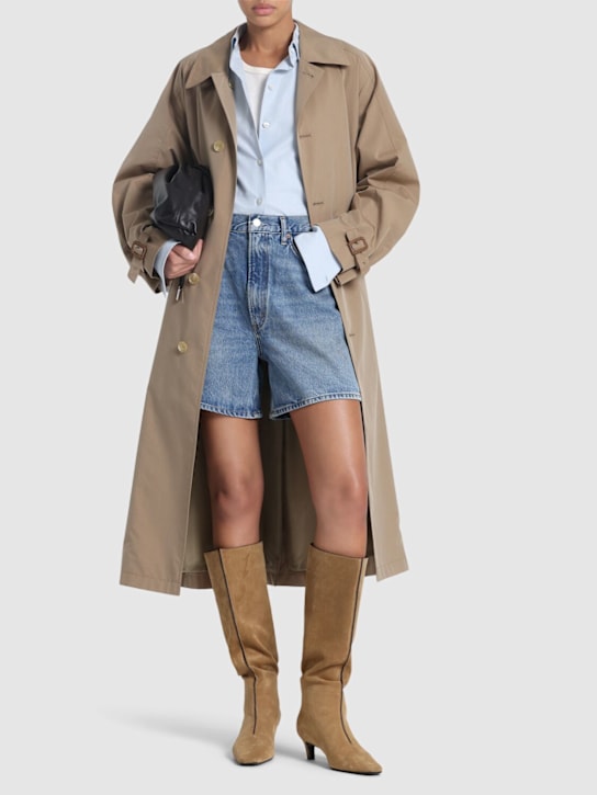 Agolde: Stella high rise baggy denim shorts - women_1 | Luisa Via Roma