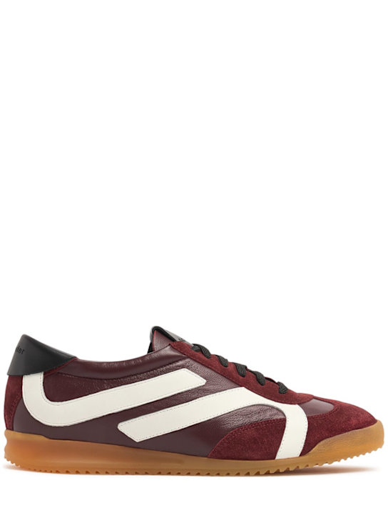 Proenza Schouler: Track suede low top sneakers - Bordeaux/Ivory - women_0 | Luisa Via Roma