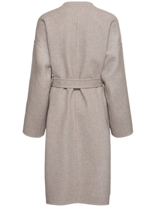 The Row: Ilde long cashmere coat - Light Beige - women_3 | Luisa Via Roma