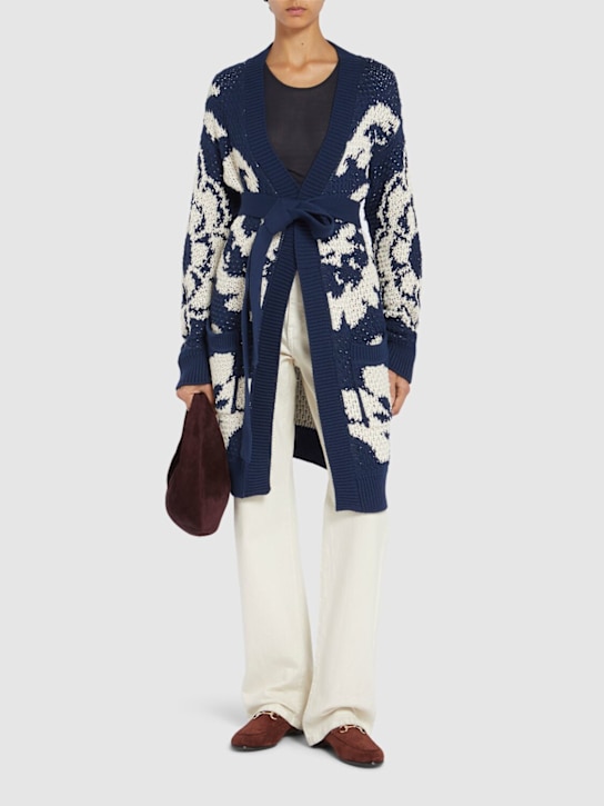 Printed knit cardigan - Thumbnail 2