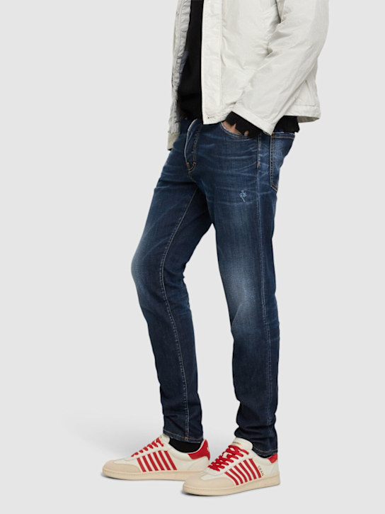 Dsquared2: Low leather sneakers - White/Red - men_1 | Luisa Via Roma