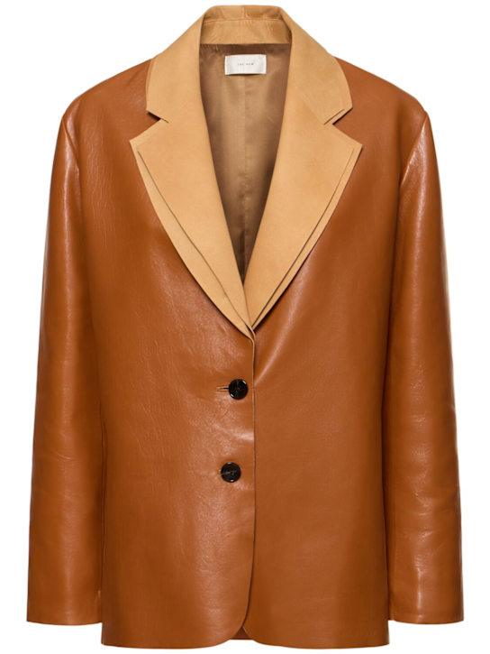 The Row: Lysandre leather blazer - women_0 | Luisa Via Roma