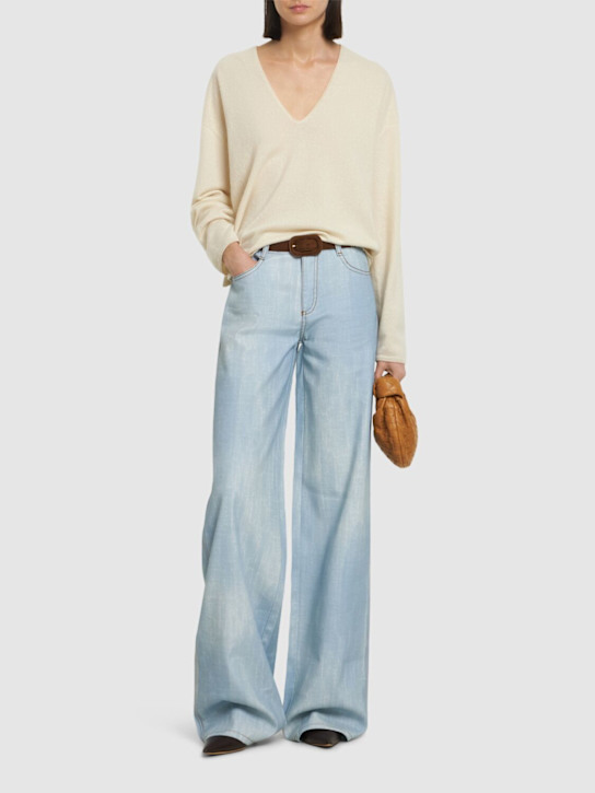 Viscose denim baggy pants - Thumbnail 2