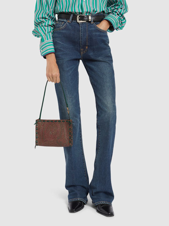 Etro: Threading Arnica leather pouch - women_1 | Luisa Via Roma