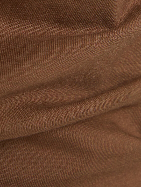 The Row: Tommy cotton & silk jersey top - Brown - women_4 | Luisa Via Roma