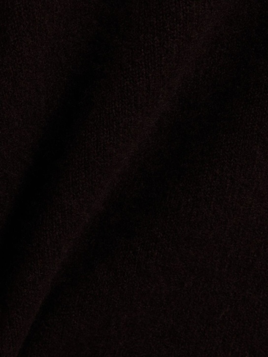 The Row: Idea silk blend knit crewneck sweater - Dark Brown - women_4 | Luisa Via Roma