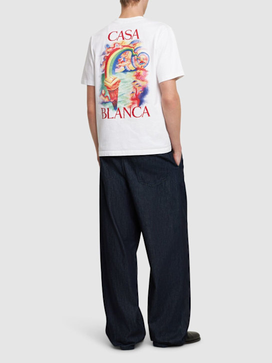 Casablanca: Nature Teacher printed t-shirt - White - men_1 | Luisa Via Roma