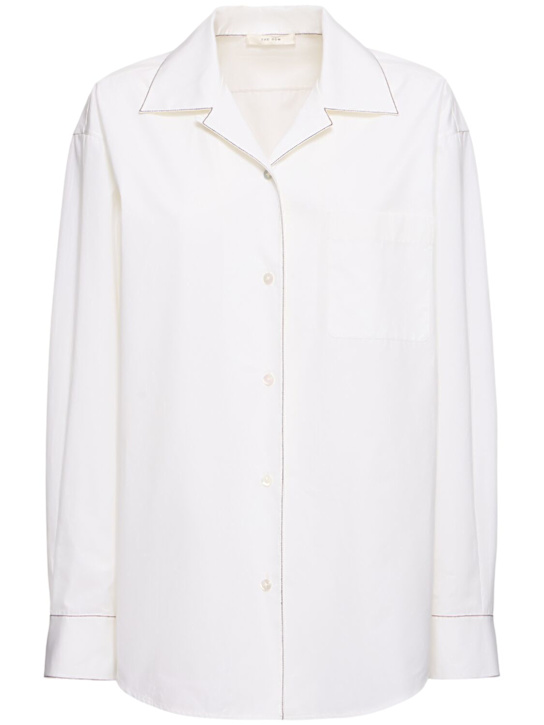 The Row: Ashlin cotton poplin shirt - women_0 | Luisa Via Roma