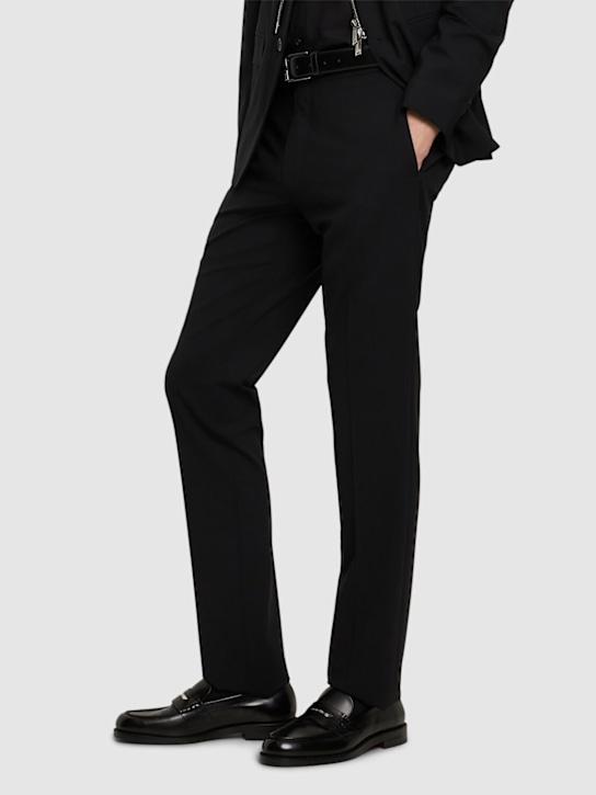 Dsquared2: DSQ2 leather loafers - Black - men_1 | Luisa Via Roma