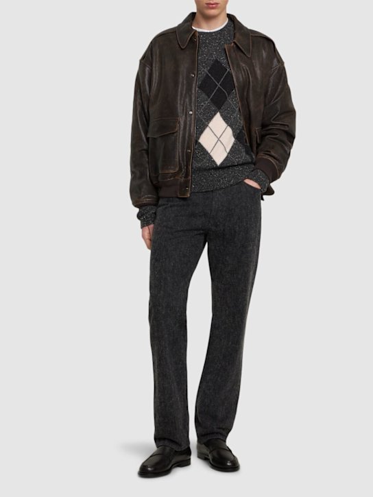 The Row: Fred cotton jeans - Black - men_1 | Luisa Via Roma