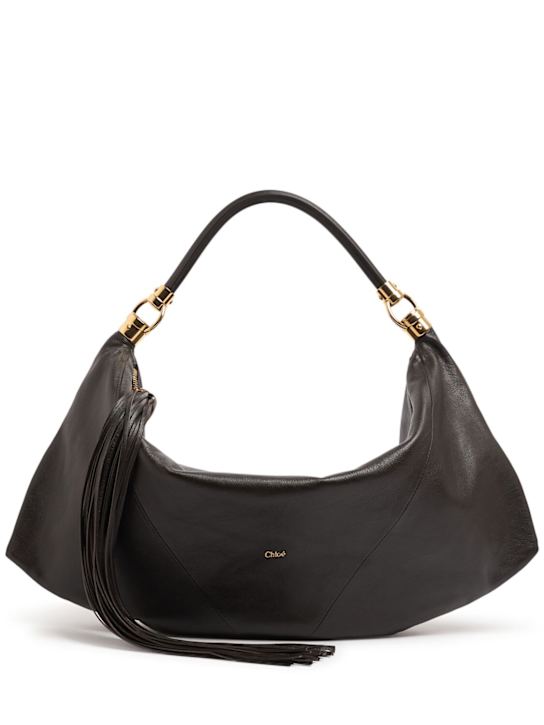 Chloé: Medium Chloé foulard leather bag - Kohol Brown - women_0 | Luisa Via Roma