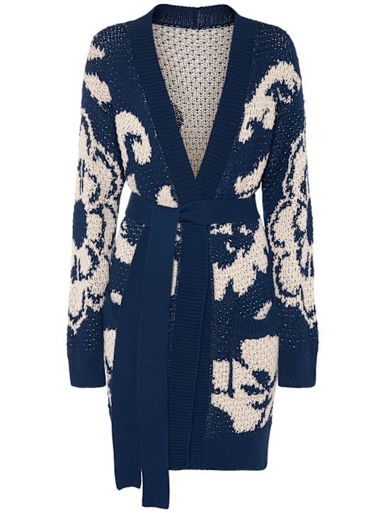Printed knit cardigan - Thumbnail 1