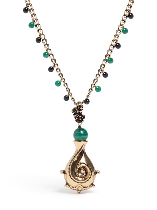 Etro: Shell pendant necklace - Gold - women_0 | Luisa Via Roma