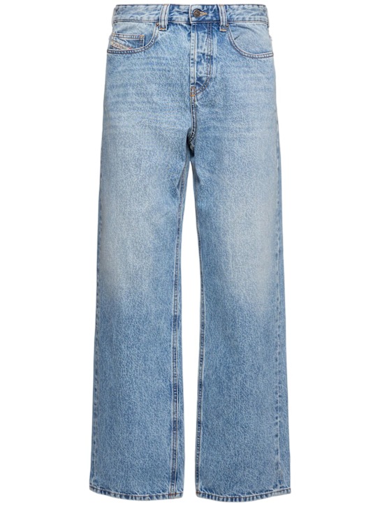 Diesel: D-Macro cotton denim straight jeans - men_0 | Luisa Via Roma
