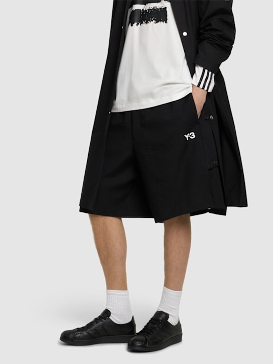 Y-3: Superstar sneakers - Black - men_1 | Luisa Via Roma