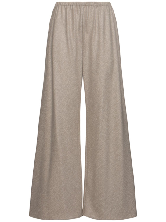 The Row: Gala wool blend wide pants - women_0 | Luisa Via Roma
