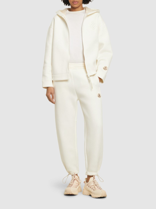 Moncler: CNY cotton blend sweatpants - women_1 | Luisa Via Roma