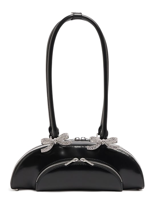 Self-portrait: Curved leather shoulder bag - women_0 | Luisa Via Roma