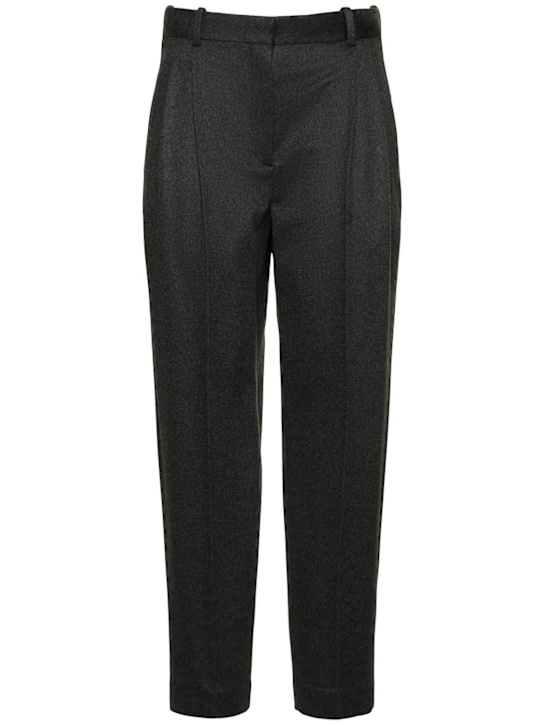 The Row: Pantaloni dritti Richelle in cashmere - Grigio - women_0 | Luisa Via Roma