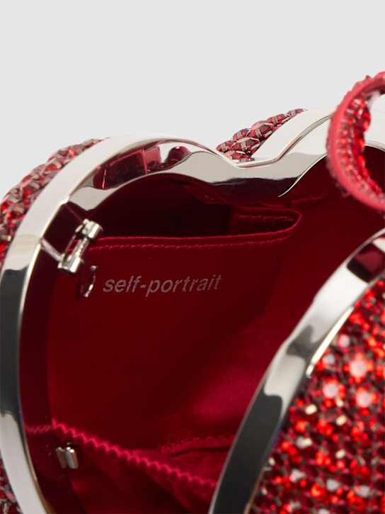 Self-portrait: Crystal heart clutch - Red - women_5 | Luisa Via Roma