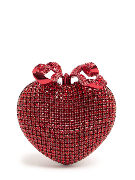 Self-portrait: Crystal heart clutch - Red - women_0 | Luisa Via Roma